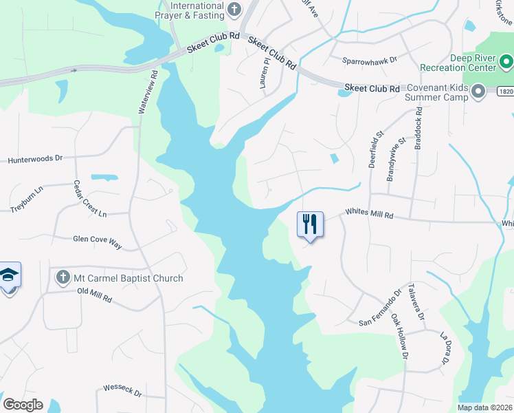 map of restaurants, bars, coffee shops, grocery stores, and more near 4001 Tesa Court in High Point