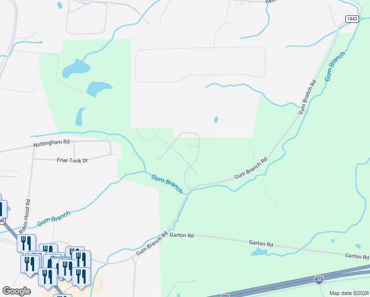 map of restaurants, bars, coffee shops, grocery stores, and more near 608 Whirlaway Drive in Burns