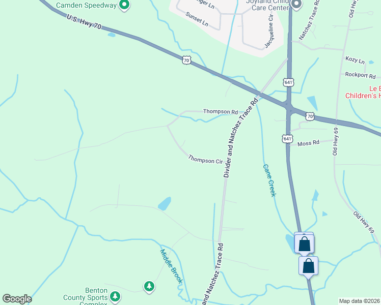 map of restaurants, bars, coffee shops, grocery stores, and more near 190 Thompson Circle in Camden