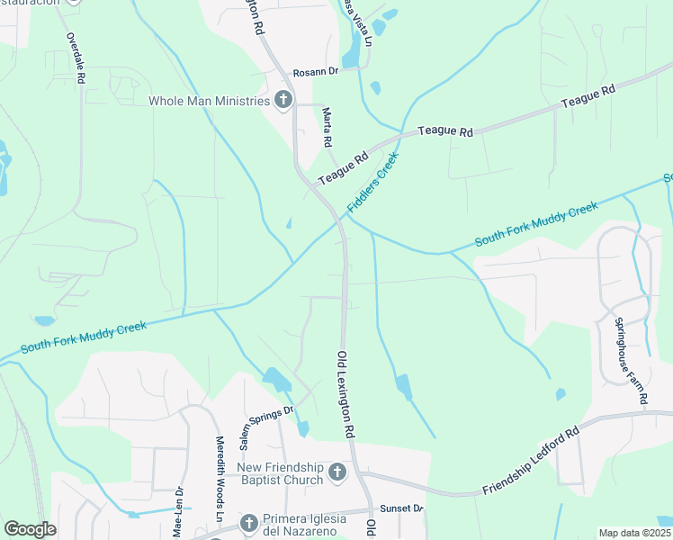 map of restaurants, bars, coffee shops, grocery stores, and more near 587 Parthelia Court in Winston-Salem