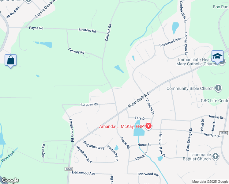 map of restaurants, bars, coffee shops, grocery stores, and more near 212 NEAR Dilworth Road in High Point