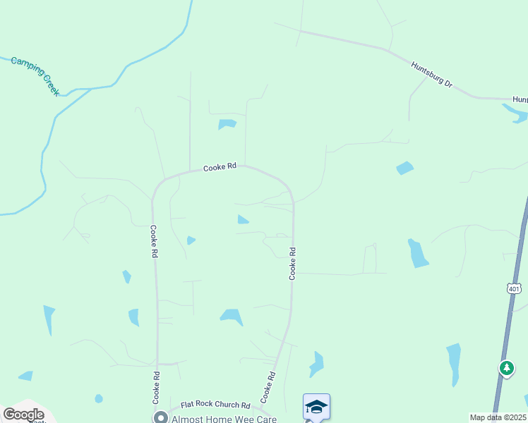 map of restaurants, bars, coffee shops, grocery stores, and more near 728 Cooke Road in Louisburg