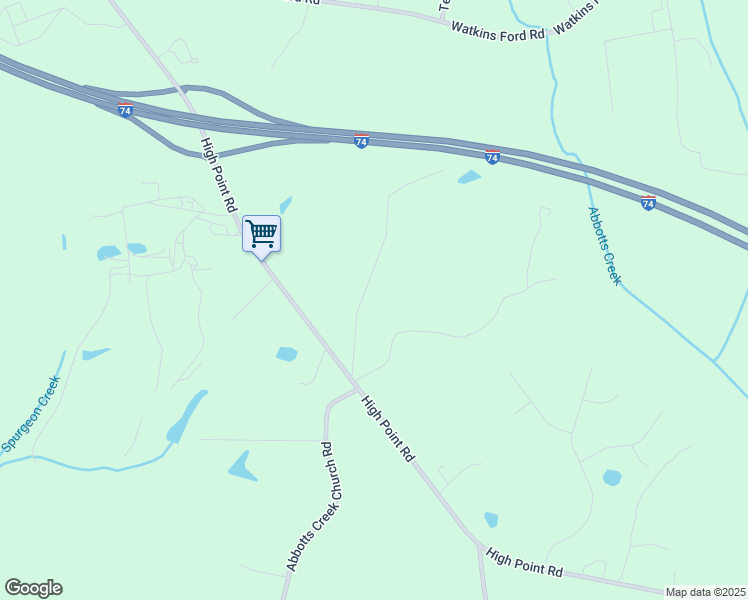 map of restaurants, bars, coffee shops, grocery stores, and more near 4495 Sr2625 in Kernersville