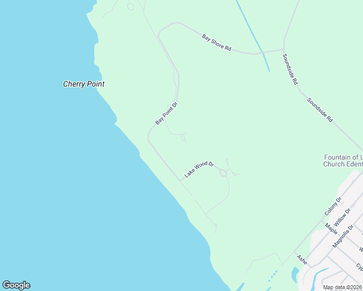 map of restaurants, bars, coffee shops, grocery stores, and more near 121 Lake Wood Drive in Edenton