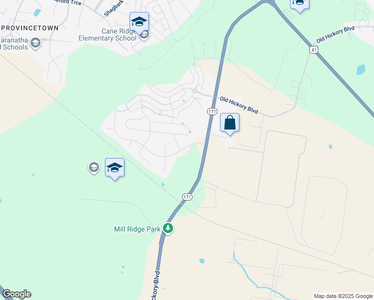 map of restaurants, bars, coffee shops, grocery stores, and more near 5015 Preserve Boulevard in Nashville