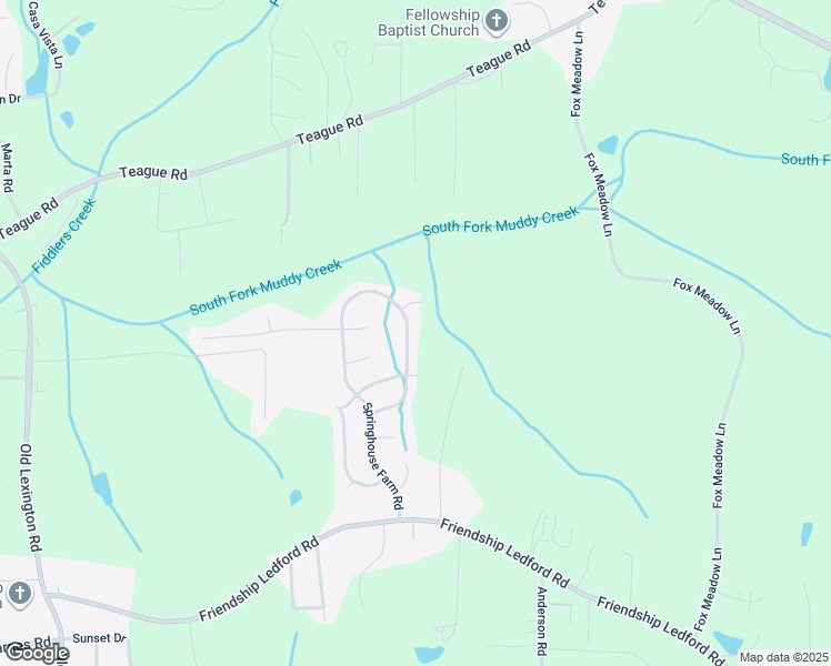 map of restaurants, bars, coffee shops, grocery stores, and more near 5330 Springhouse Farm Road in Winston-Salem