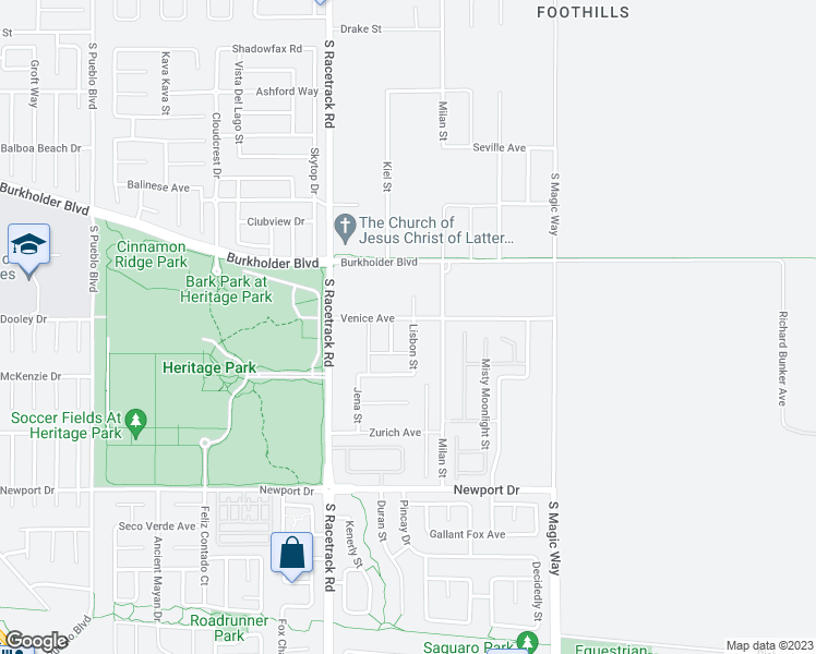 map of restaurants, bars, coffee shops, grocery stores, and more near 315 South Lisbon Street in Henderson