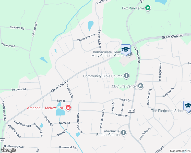 map of restaurants, bars, coffee shops, grocery stores, and more near 920 Skeet Club Road in High Point
