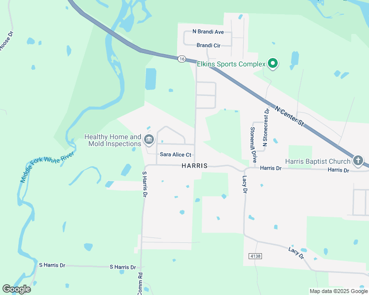 map of restaurants, bars, coffee shops, grocery stores, and more near 2379 Heather Lynn Lane in Fayetteville