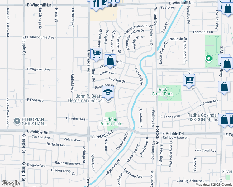 map of restaurants, bars, coffee shops, grocery stores, and more near 8623 Tiverton Road in Las Vegas