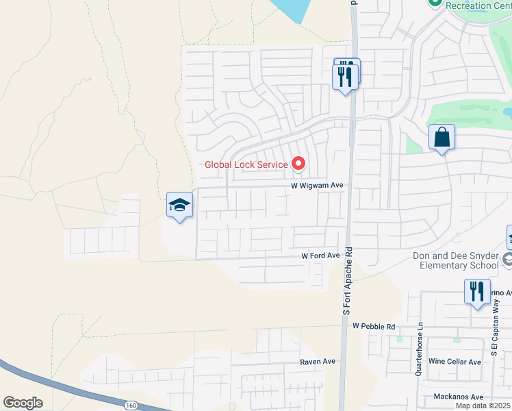 map of restaurants, bars, coffee shops, grocery stores, and more near 715 Shiva Street in Las Vegas