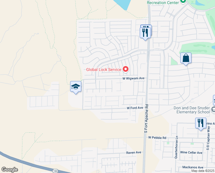 map of restaurants, bars, coffee shops, grocery stores, and more near 715 Shiva Street in Las Vegas