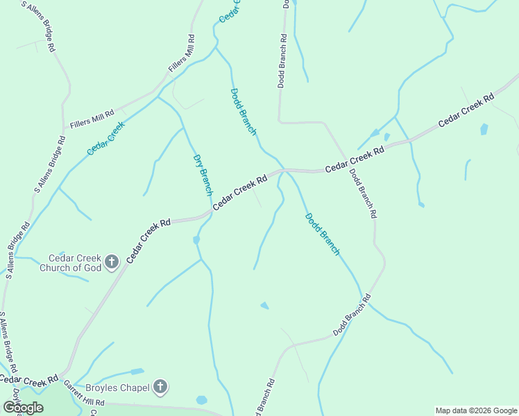 map of restaurants, bars, coffee shops, grocery stores, and more near 2205 Cedar Creek Rd in Greeneville
