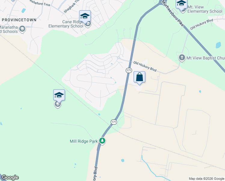 map of restaurants, bars, coffee shops, grocery stores, and more near 5016 Preserve Boulevard in Nashville