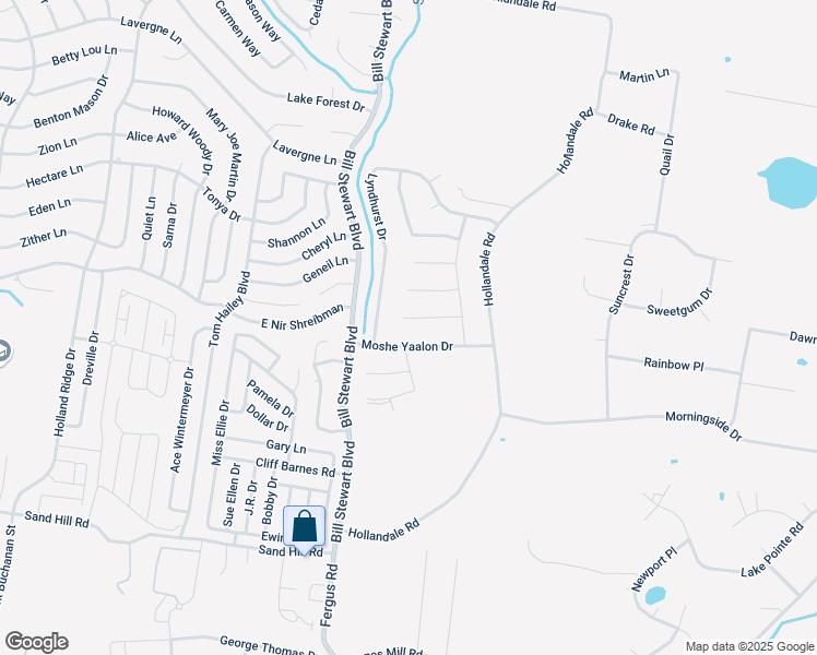 map of restaurants, bars, coffee shops, grocery stores, and more near 1418 Christina Hayes Lane in La Vergne