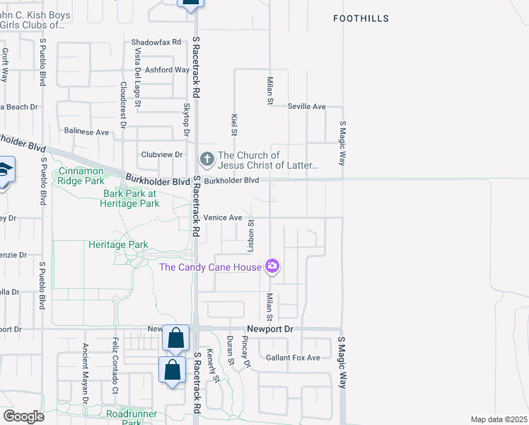 map of restaurants, bars, coffee shops, grocery stores, and more near 332 Milan Street in Henderson