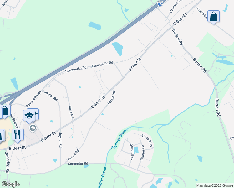 map of restaurants, bars, coffee shops, grocery stores, and more near in Durham