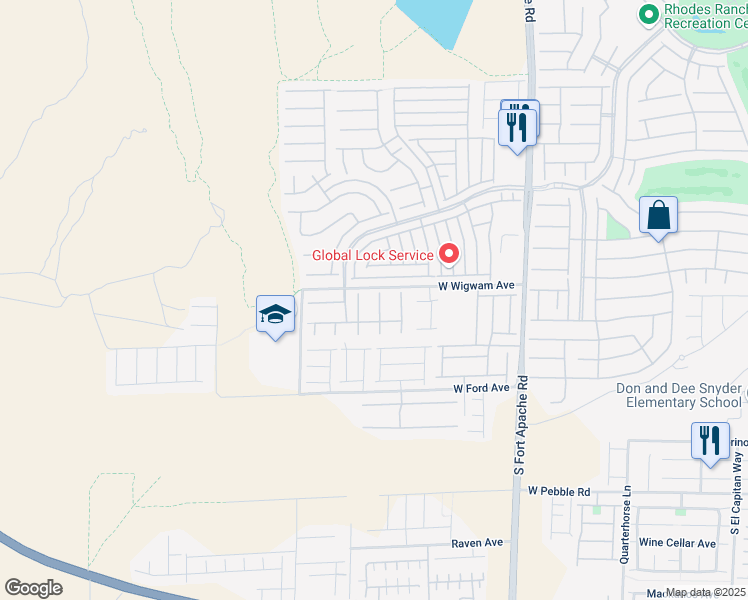 map of restaurants, bars, coffee shops, grocery stores, and more near 715 Shiva Street in Las Vegas