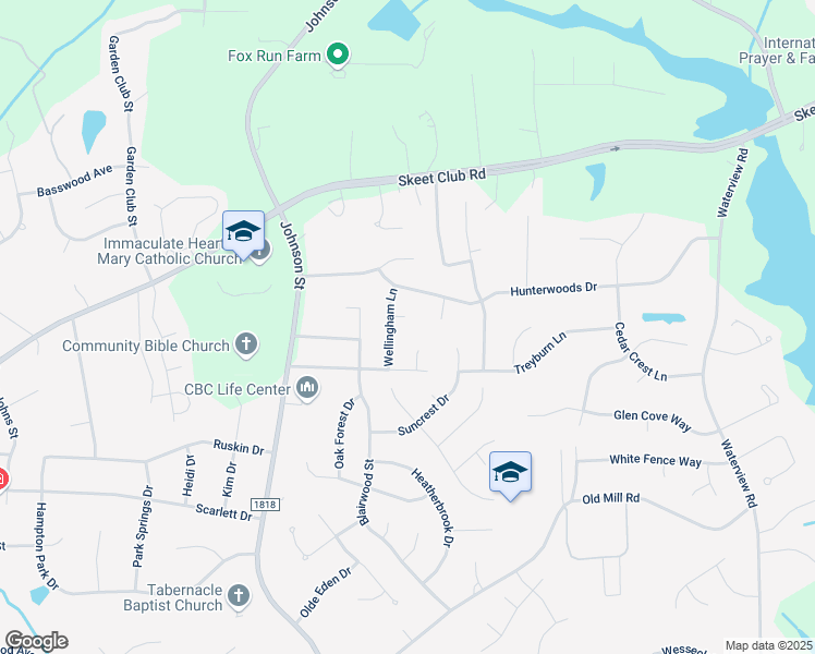 map of restaurants, bars, coffee shops, grocery stores, and more near 1704 Crinan Court in High Point