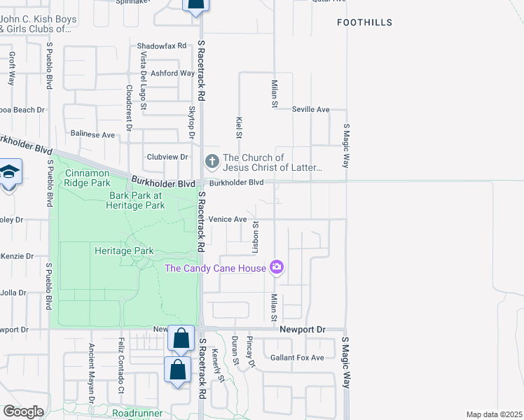 map of restaurants, bars, coffee shops, grocery stores, and more near 315 South Lisbon Street in Henderson