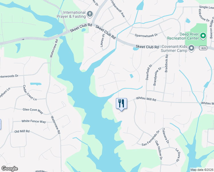 map of restaurants, bars, coffee shops, grocery stores, and more near 3016 Havasu Way in High Point