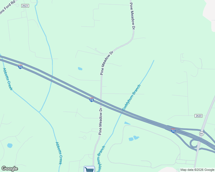 map of restaurants, bars, coffee shops, grocery stores, and more near 2490 Motsinger Farm Lane in Kernersville