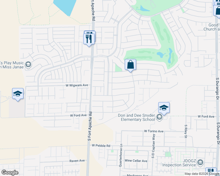 map of restaurants, bars, coffee shops, grocery stores, and more near 833 Orchard Course Drive in Las Vegas