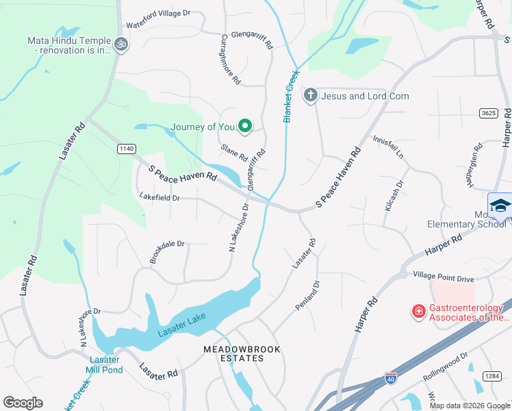map of restaurants, bars, coffee shops, grocery stores, and more near 3520 North Lakeshore Drive in Clemmons