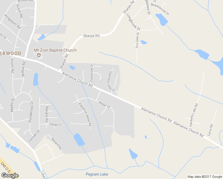 map of restaurants, bars, coffee shops, grocery stores, and more near 1505 Hamilton Hills Drive in Greensboro