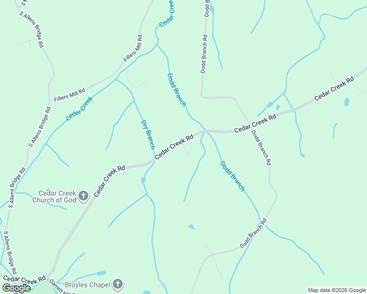 map of restaurants, bars, coffee shops, grocery stores, and more near 2205 Cedar Creek Rd in Greeneville