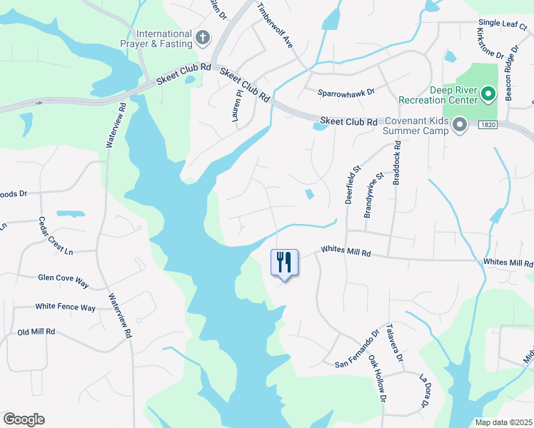 map of restaurants, bars, coffee shops, grocery stores, and more near 3028 Havasu Way in High Point