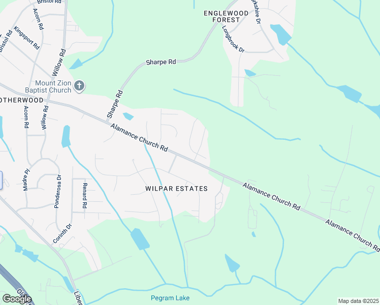 map of restaurants, bars, coffee shops, grocery stores, and more near 1505 Hamilton Hills Drive in Greensboro