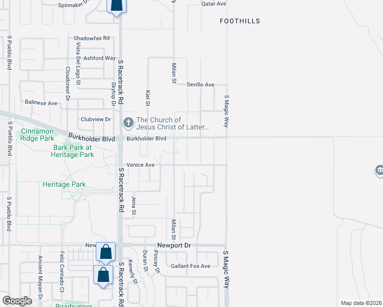 map of restaurants, bars, coffee shops, grocery stores, and more near 1196 Venice Avenue in Henderson