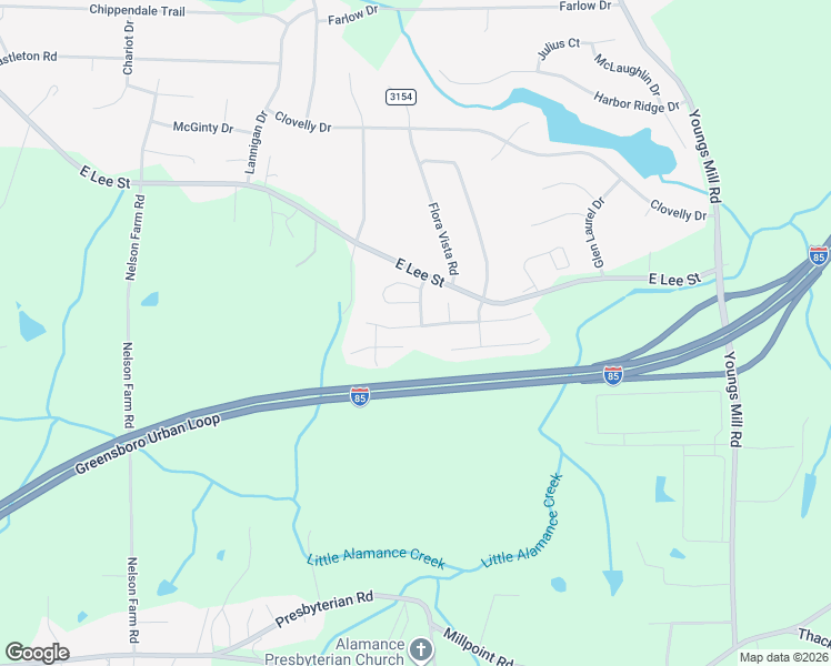 map of restaurants, bars, coffee shops, grocery stores, and more near 3918 Bellingham Court in Greensboro