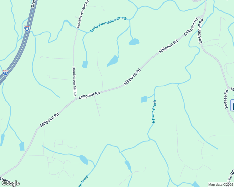 map of restaurants, bars, coffee shops, grocery stores, and more near 5036 Millpoint Road in Greensboro