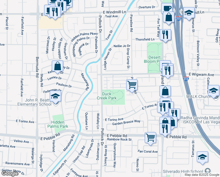 map of restaurants, bars, coffee shops, grocery stores, and more near 821 New Season Court in Las Vegas