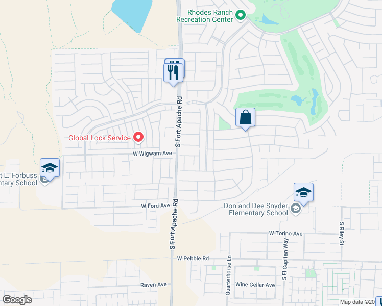 map of restaurants, bars, coffee shops, grocery stores, and more near 294 Caddy Drop Lane in Las Vegas