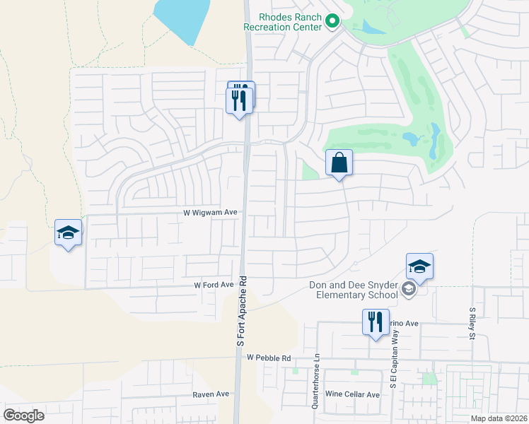 map of restaurants, bars, coffee shops, grocery stores, and more near 855 Bogey Fairway Court in Las Vegas