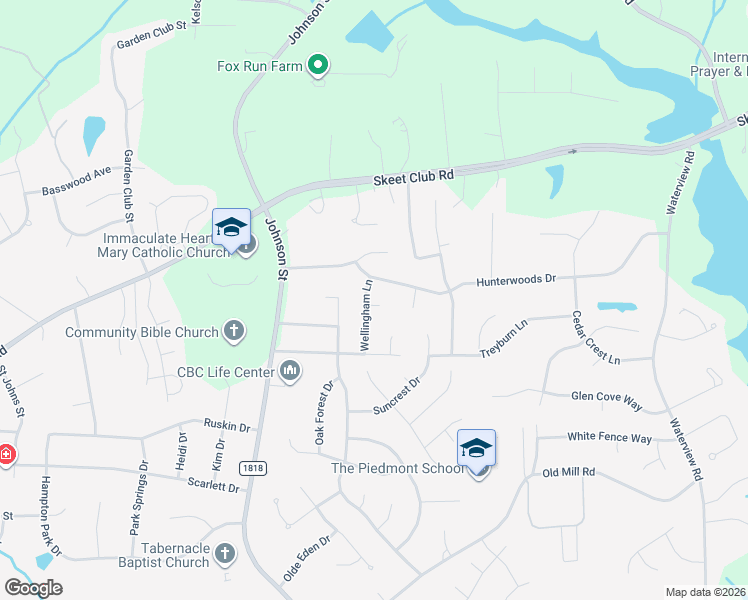 map of restaurants, bars, coffee shops, grocery stores, and more near 1704 Crinan Court in High Point