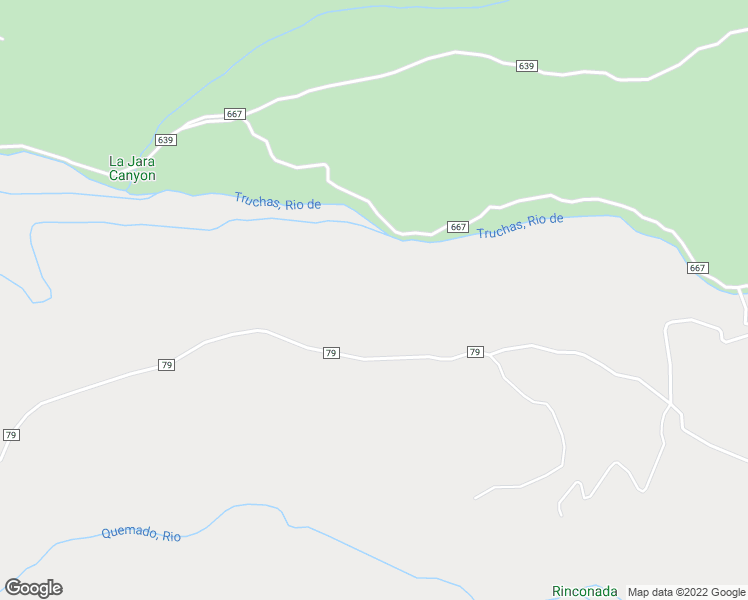 map of restaurants, bars, coffee shops, grocery stores, and more near County Road 79 in Truchas