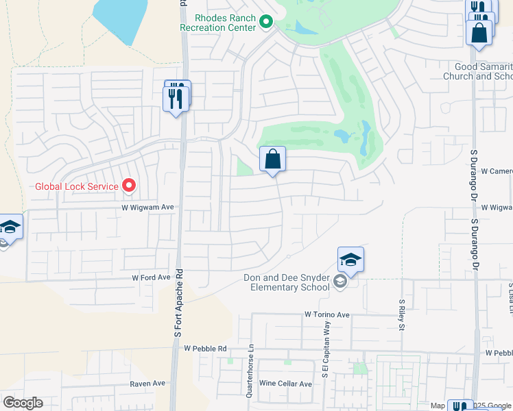 map of restaurants, bars, coffee shops, grocery stores, and more near 183 Augusta Course Avenue in Las Vegas