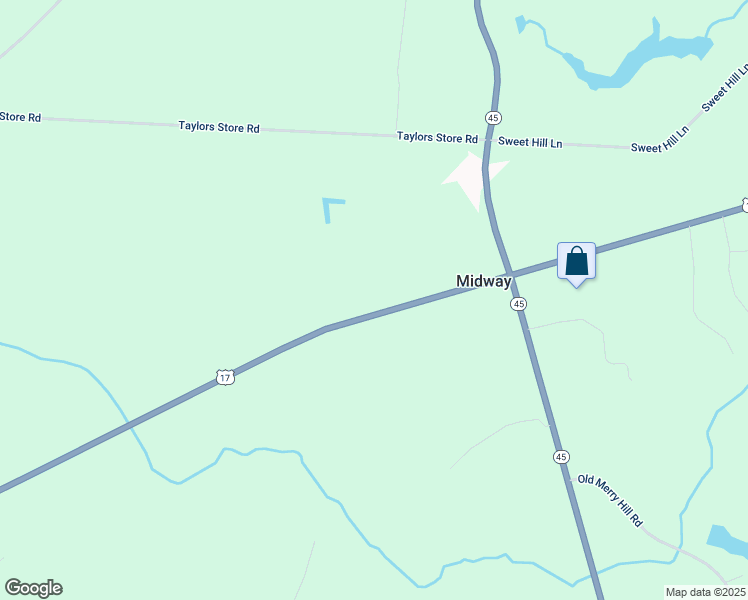 map of restaurants, bars, coffee shops, grocery stores, and more near U.S. 17 in Merry Hill