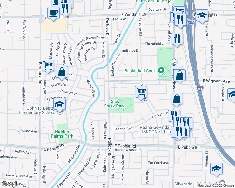 map of restaurants, bars, coffee shops, grocery stores, and more near 824 Painted Vista Avenue in Las Vegas