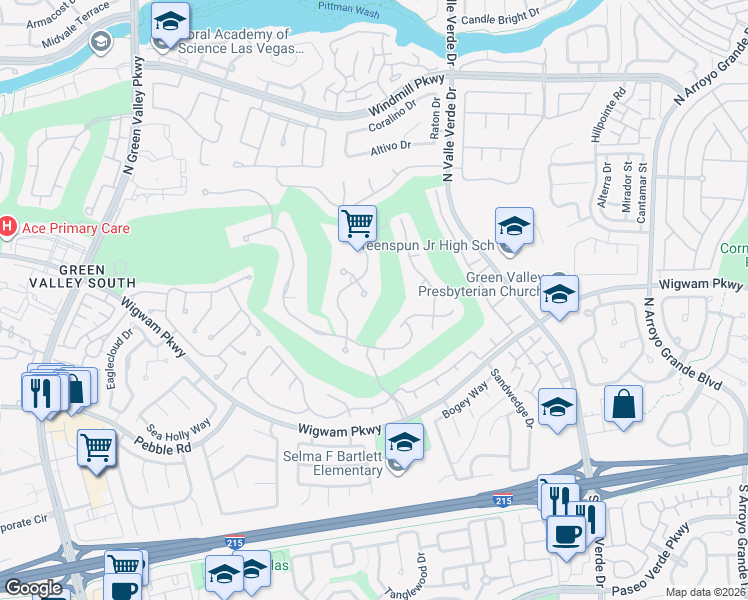 map of restaurants, bars, coffee shops, grocery stores, and more near 136 Augusta Street in Henderson