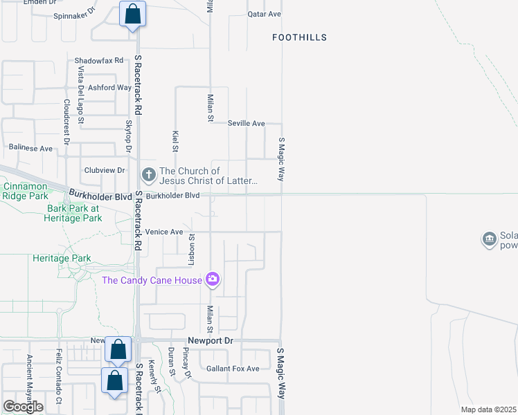 map of restaurants, bars, coffee shops, grocery stores, and more near 314 South Parawan Street in Henderson