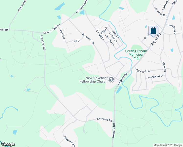 map of restaurants, bars, coffee shops, grocery stores, and more near 506 Tonewood Ct in Graham