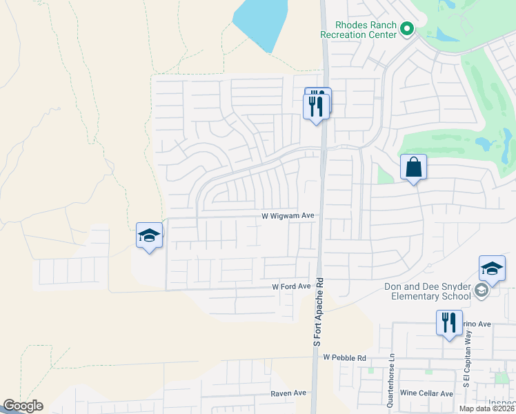 map of restaurants, bars, coffee shops, grocery stores, and more near 774 Iron Bridge Street in Las Vegas
