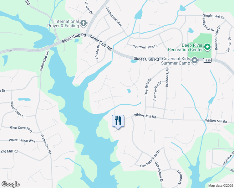 map of restaurants, bars, coffee shops, grocery stores, and more near 3102 Robinwood Court in High Point