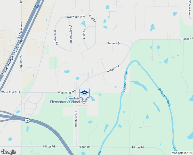 map of restaurants, bars, coffee shops, grocery stores, and more near 8920 Smith Circle in Tulsa