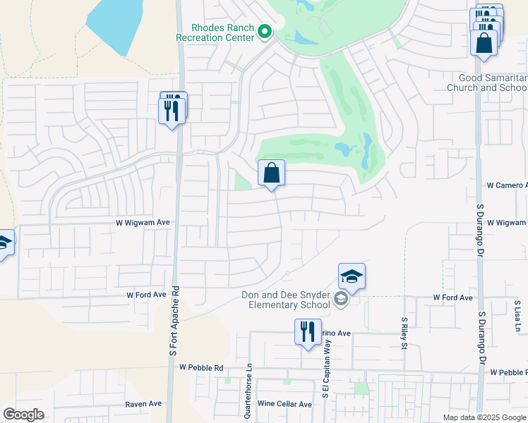 map of restaurants, bars, coffee shops, grocery stores, and more near 166 Augusta Course Avenue in Las Vegas